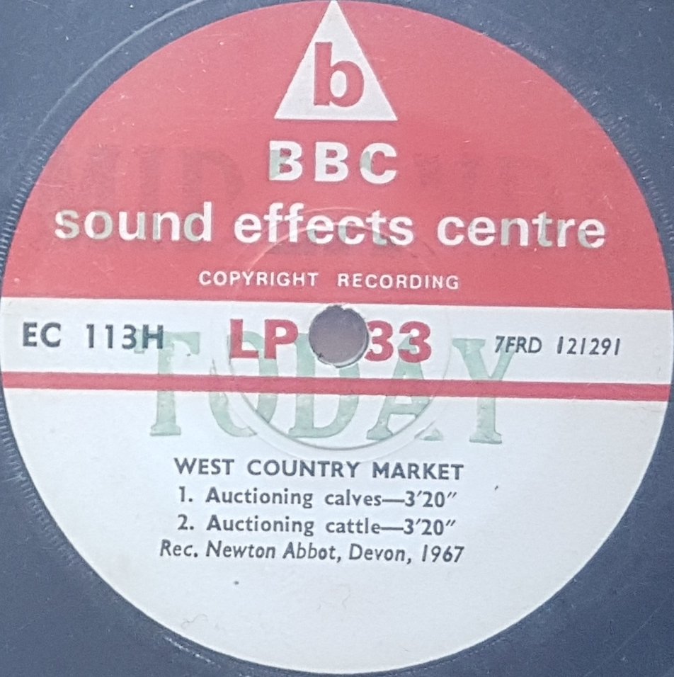 EC 113H West Country market - Newton Abbot, Devon, 1967 Not registered from the BBC records and Tapes library Label